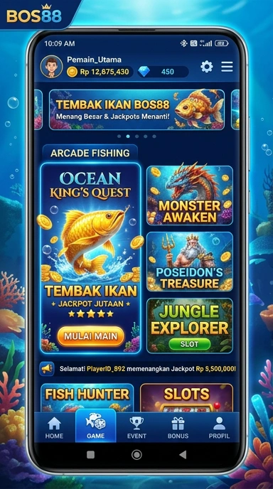 Pratinjau antarmuka bos88 — aplikasi APK resmi Android v5.9.8